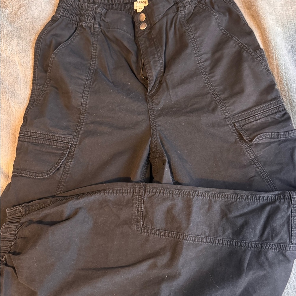 GARAGE Black Cargo Pants